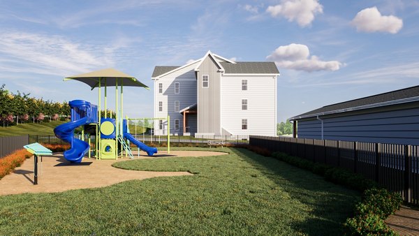 Lively playground featuring modern equipment at Ltd Findlay Apartments, offering family-friendly outdoor amenities