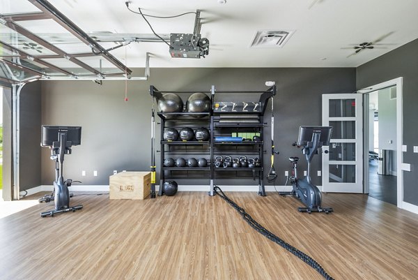 fitness center at Railway Flats Apartments