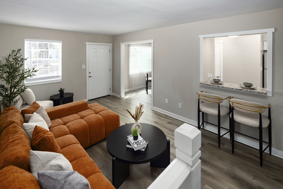 living room at Ellwood Pines Apartments
