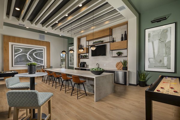 Spacious clubhouse with modern design at Delhaven Pointe Apartments