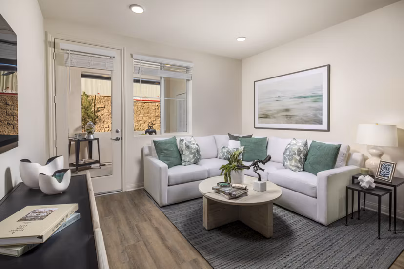 living room at Delhaven Pointe Apartments