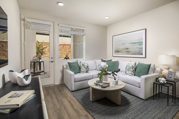 living room at Delhaven Pointe Apartments