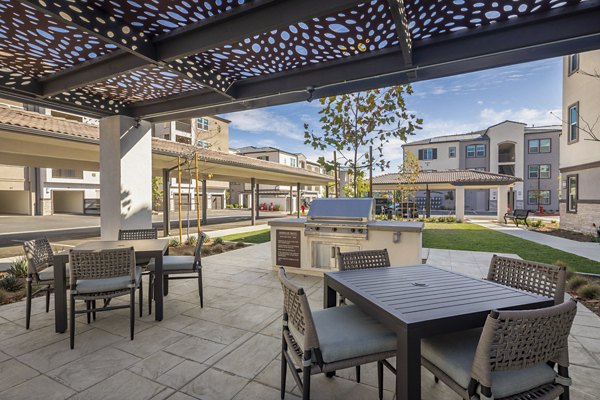 grill area at Delhaven Pointe Apartments