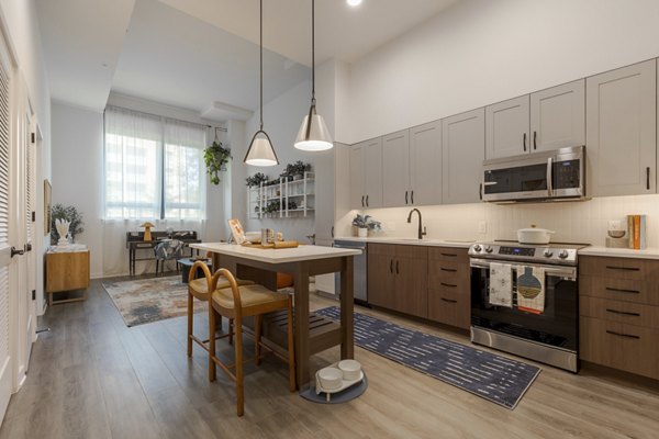 kitchen at The Iris Apartments 