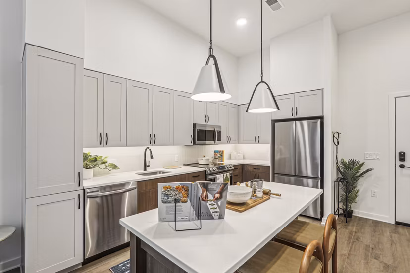 kitchen at The Iris Apartments 