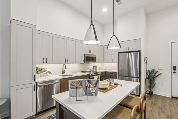 kitchen at The Iris Apartments 