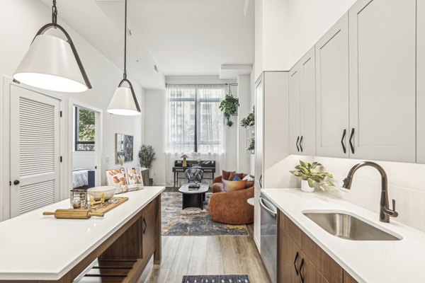 kitchen at The Iris Apartments 