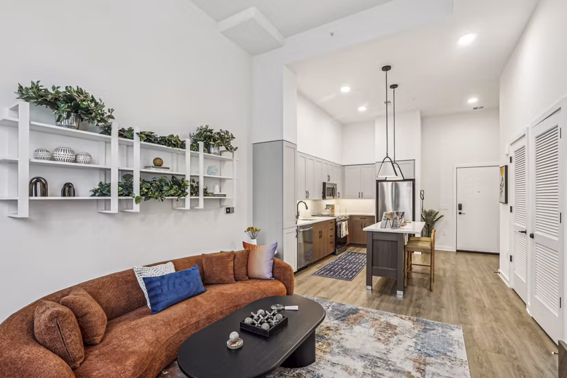 living room at The Iris Apartments 