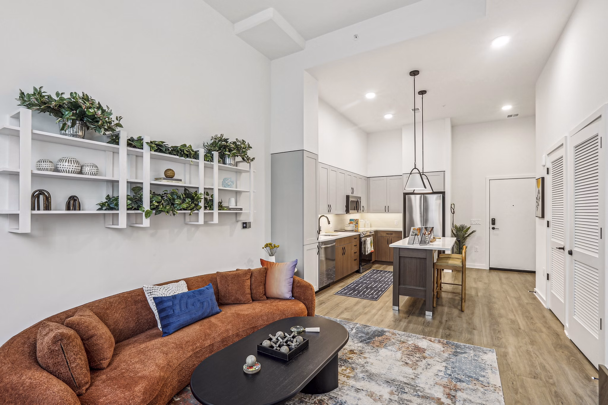living room at The Iris Apartments 