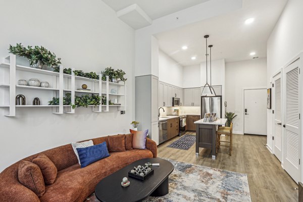 living room at The Iris Apartments 