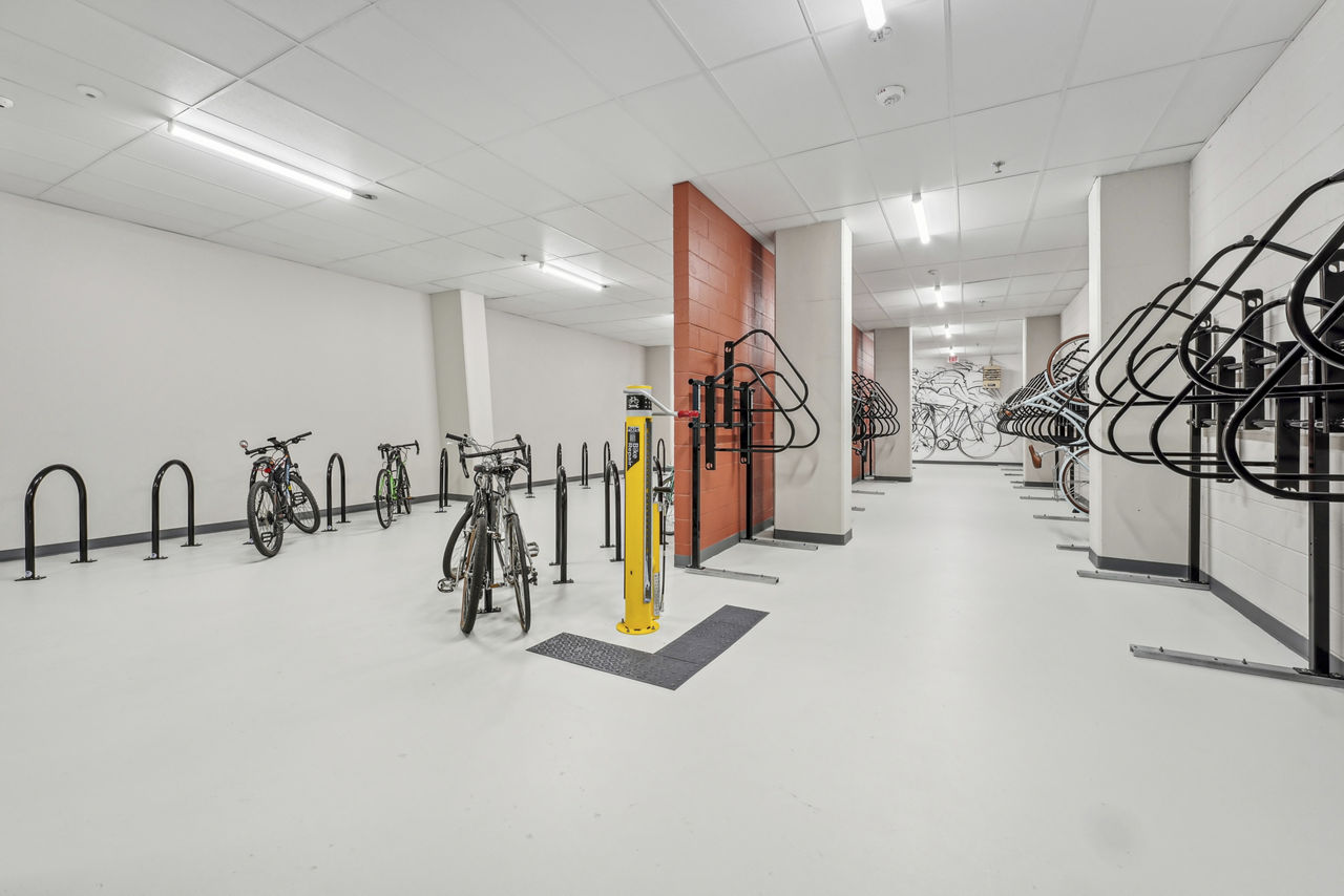 Bike room at The Iris