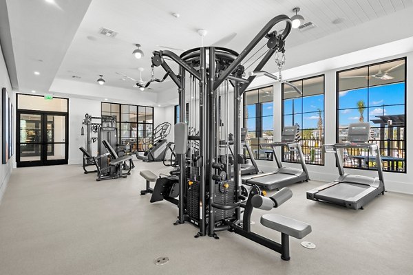 fitness center at Marlowe Live Oak Apartments 