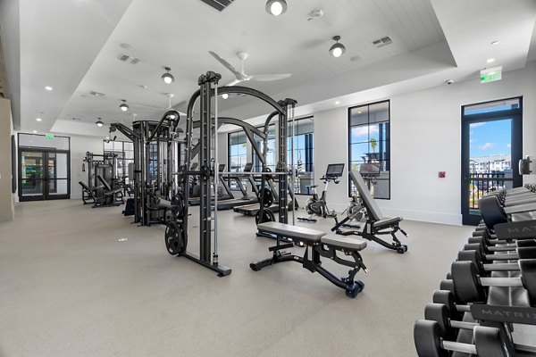 fitness center at Marlowe Live Oak Apartments 