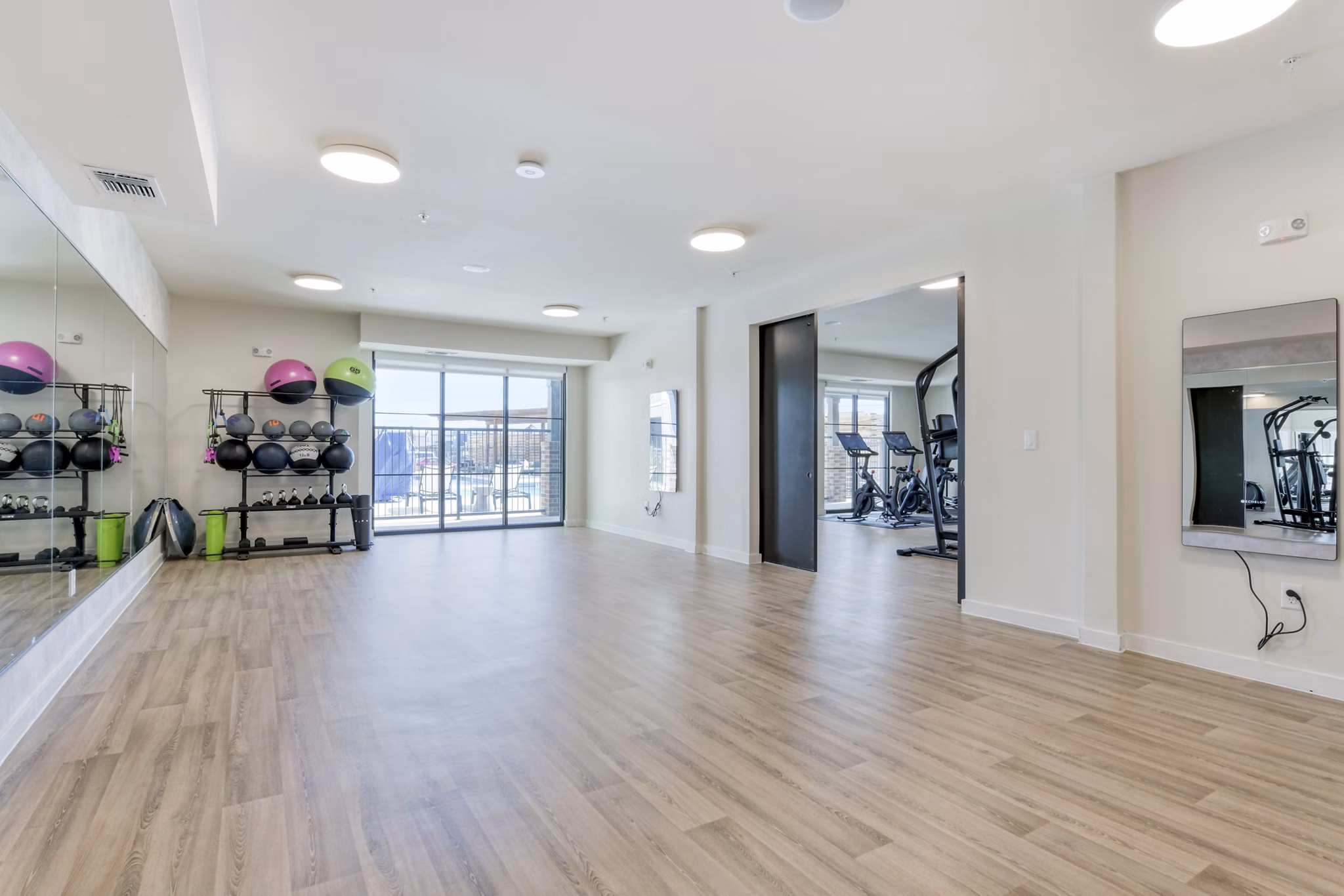yoga studio at Gateway to Gruene Apartments