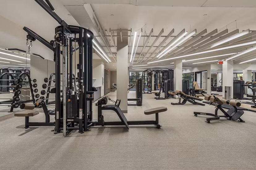 fitness center at The Monde Scottsdale Apartments 