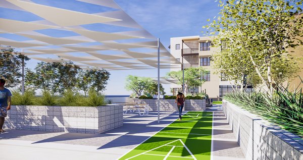 Luxury high-rise apartments with modern balconies at The Monde Scottsdale