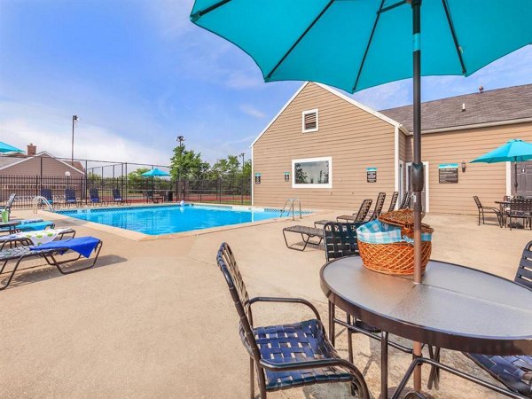 Luxurious pool area at The M Club Apartments offering relaxation and style near local amenities