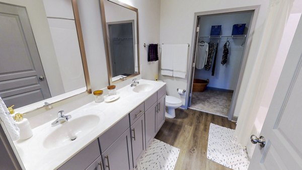 bathroom at Indigo at Cross Creek Apartments