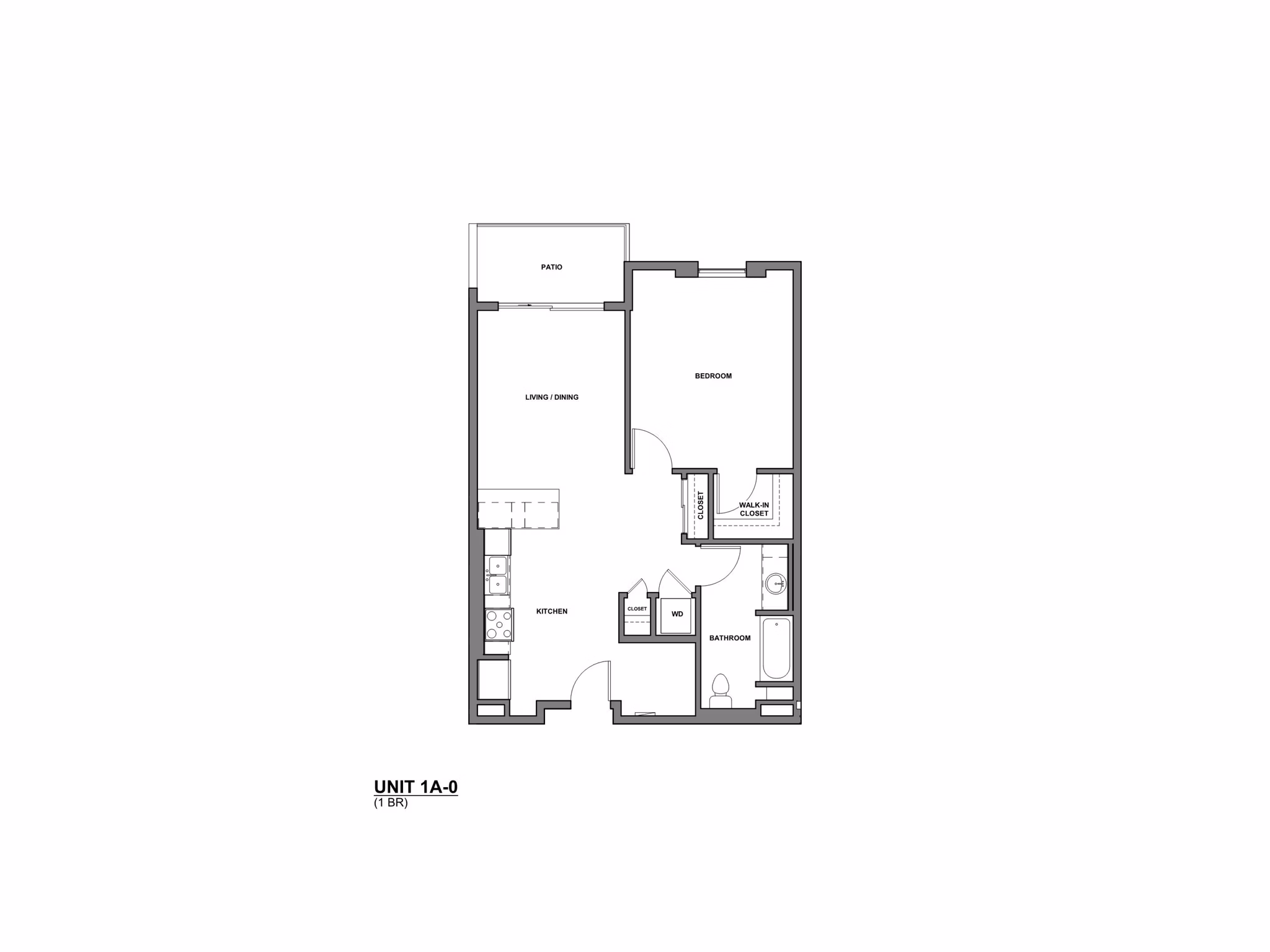 1A-0 floorplans at Lumia Apartments