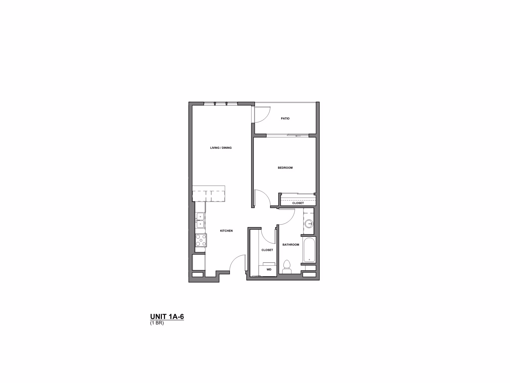 1A-6 floorplans at Lumia Apartments