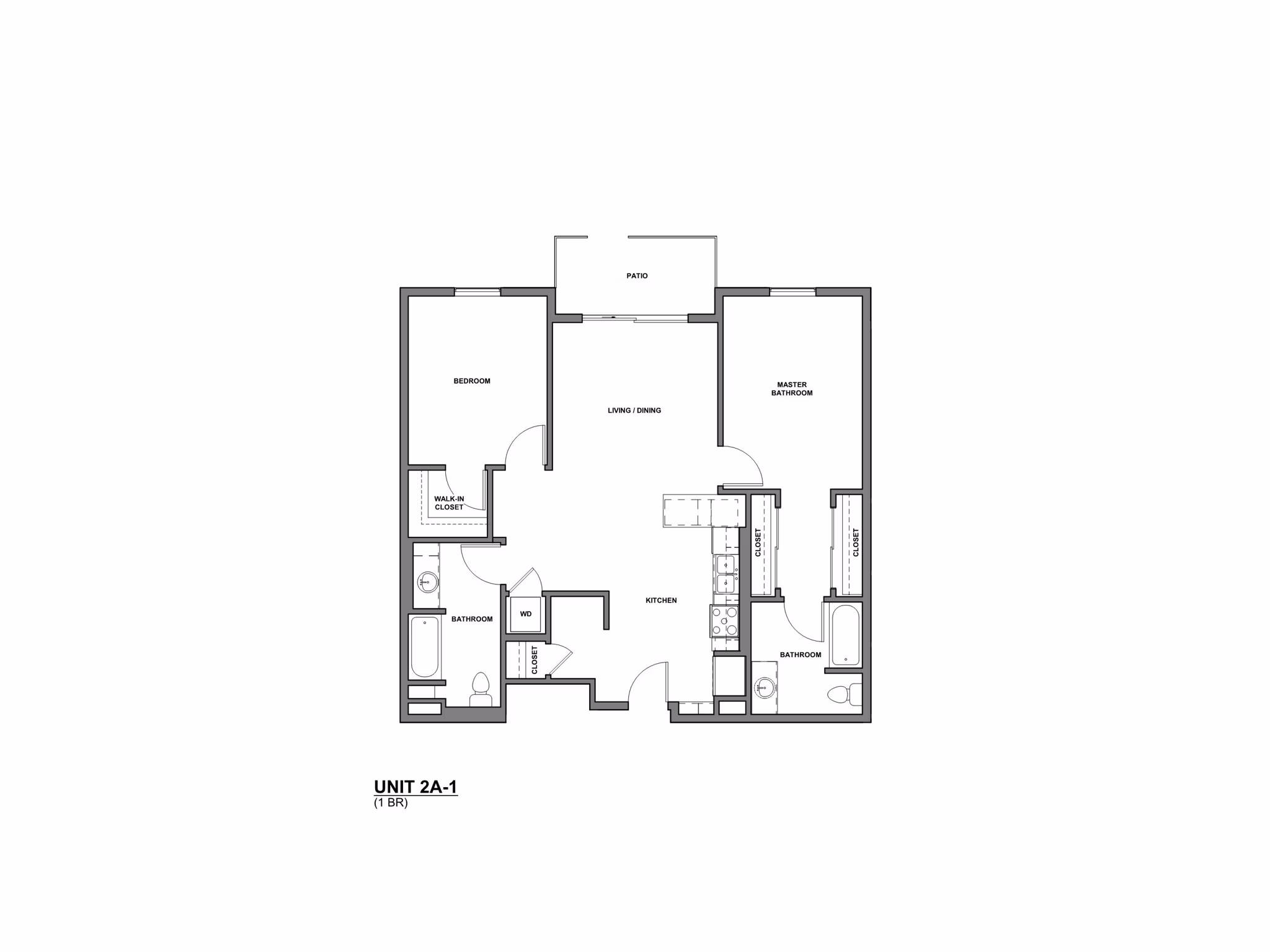 2A-1 floorplans at Lumia Apartments