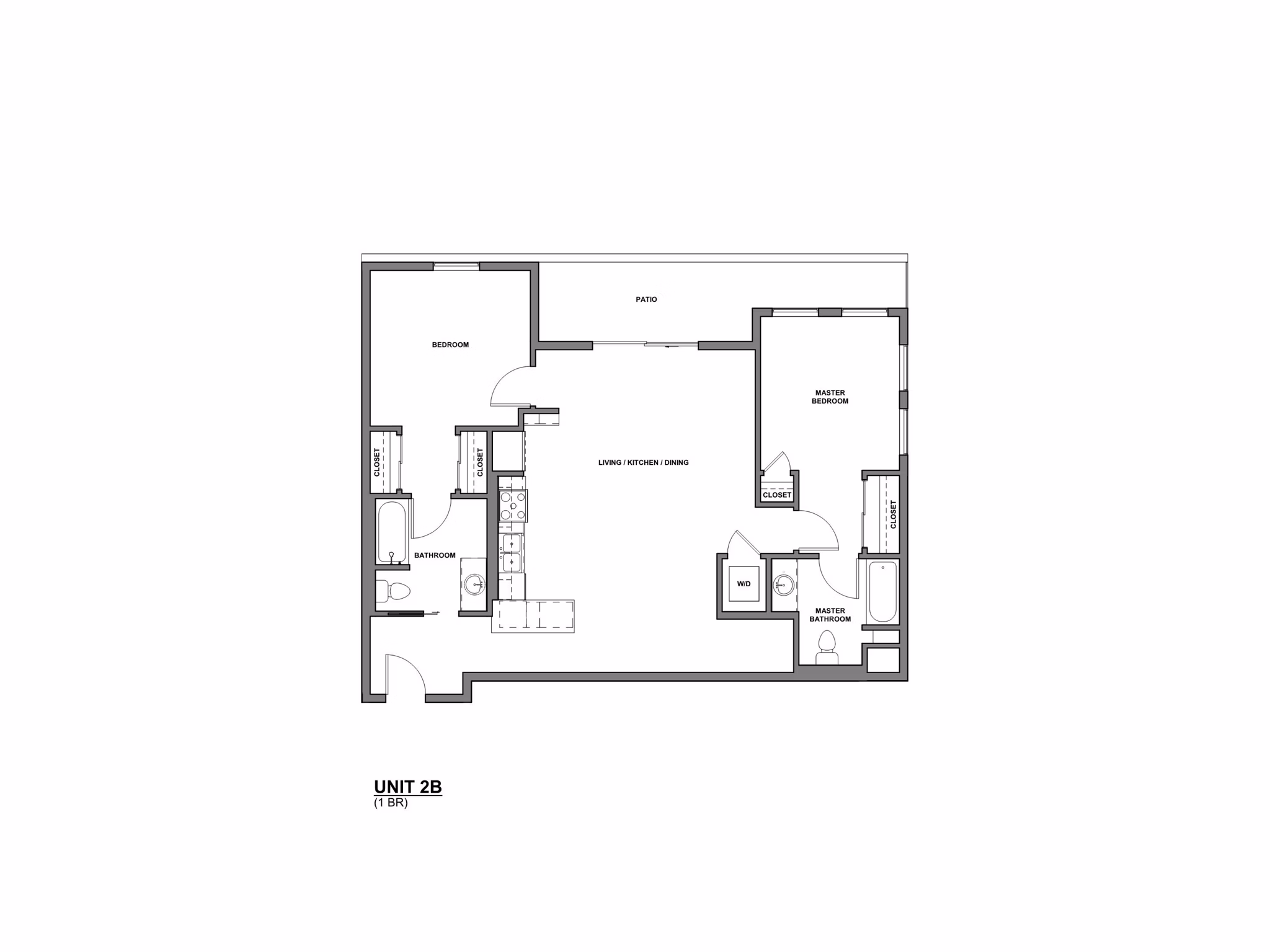 2B floorplans at Lumia Apartments