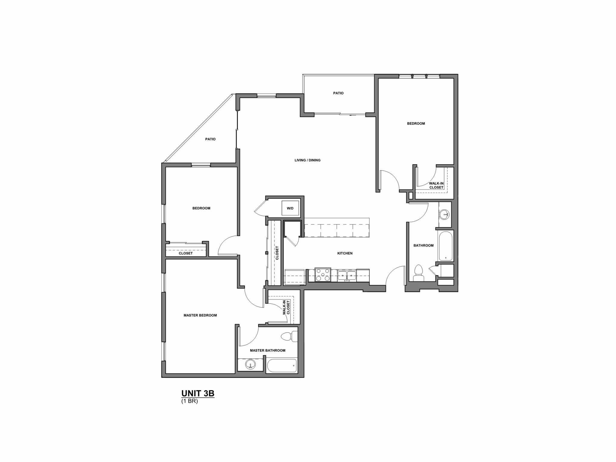 3B floorplans at Lumia Apartments
