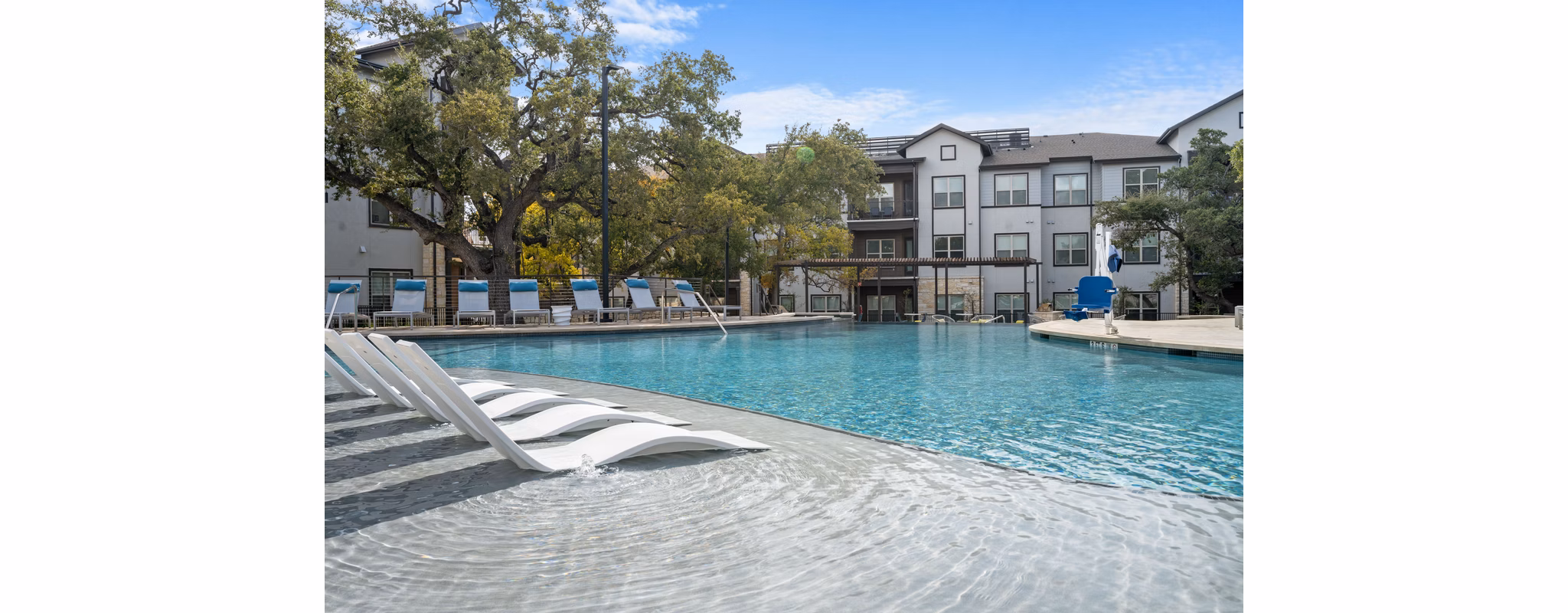 pool at The Evergrove at Crystal Village Apartments