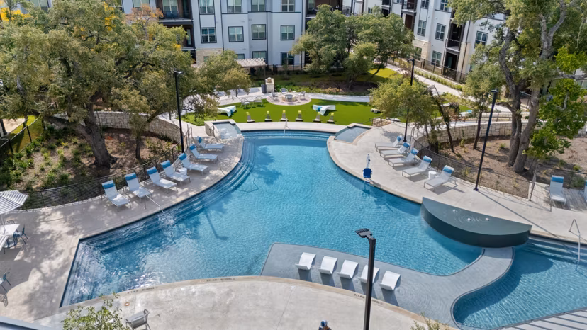 pool at The Evergrove at Crystal Village Apartments 