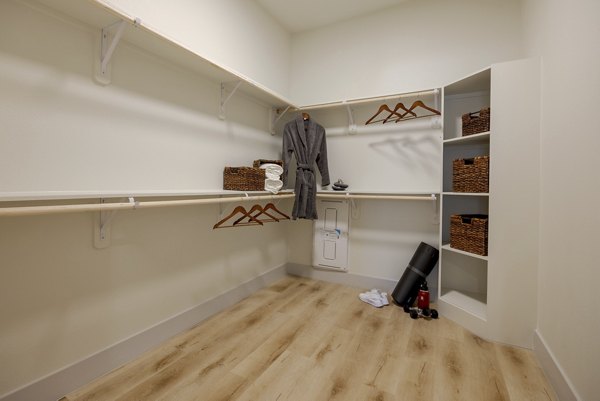 bedroom closet at The Janis Apartments