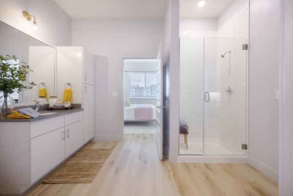 bathroom at The Janis Apartments