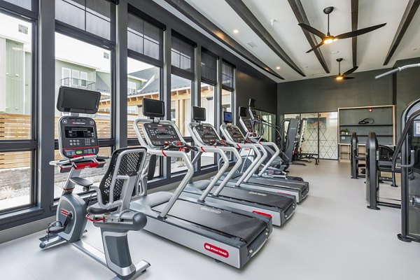 fitness center at Park 40 Apartments