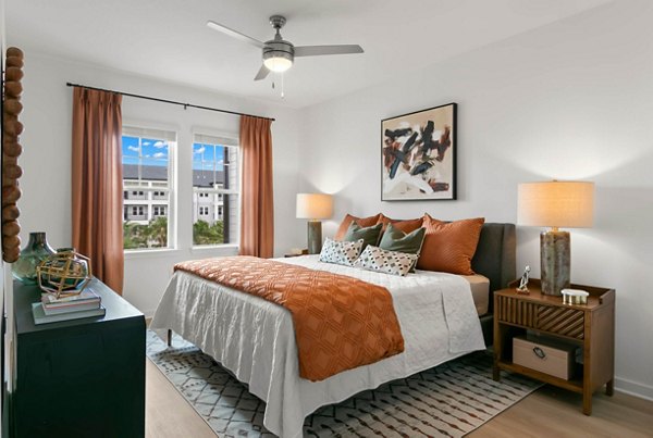 Cozy bedroom with modern decor at Marlowe Ridgeview Apartments