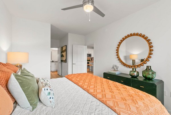 Cozy bedroom with stylish decor at Marlowe Ridgeview Apartments