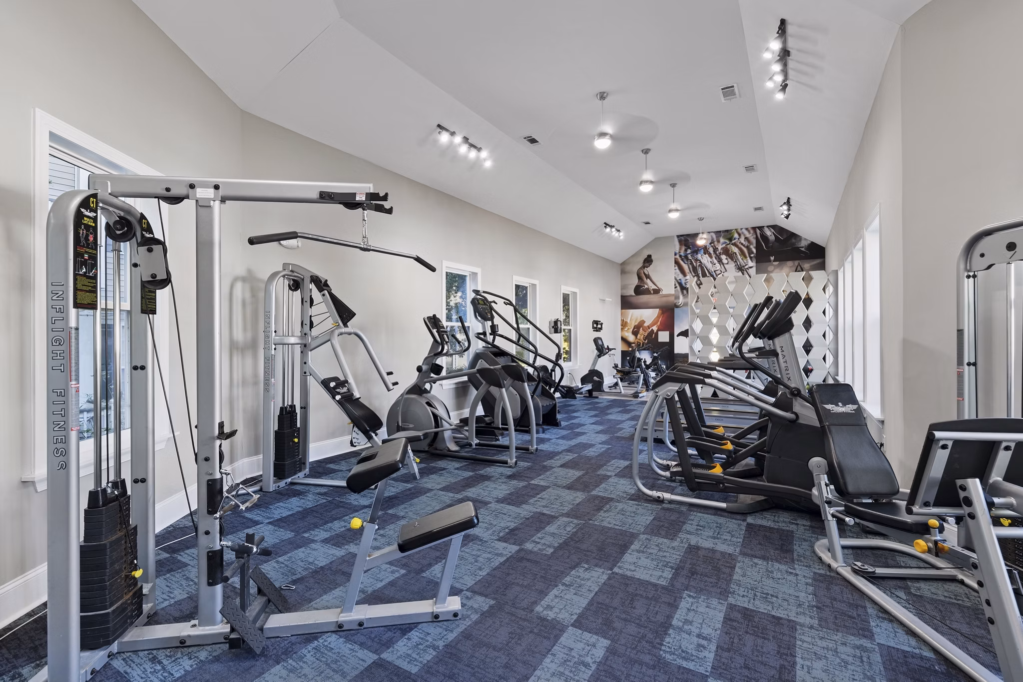 fitness center at Arbor Steele Creek Apartments 