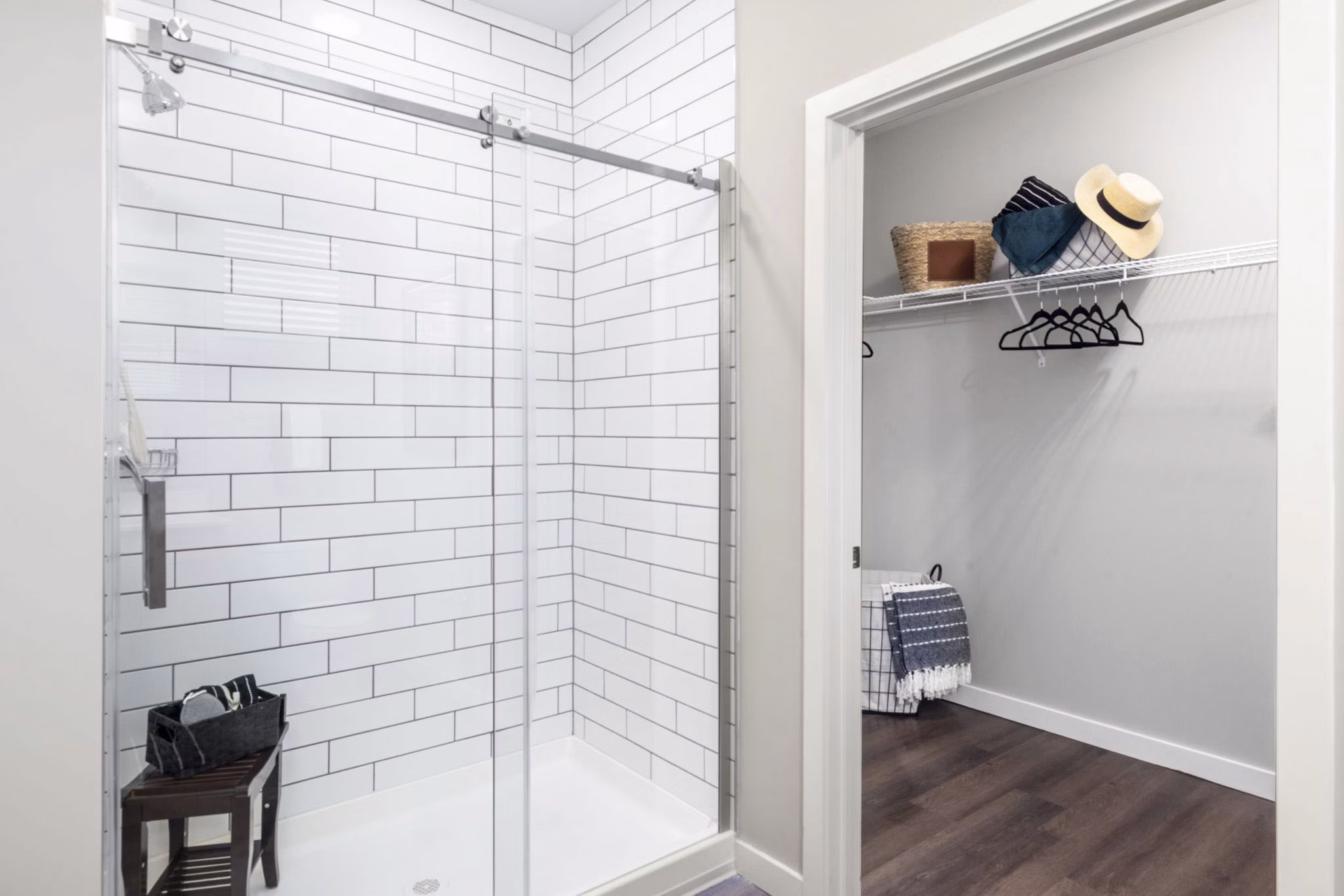 Modern bathroom with elegant fixtures at Atlantic Springs Apartments