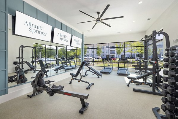Atlantic Springs Apartments: Modern fitness center with state-of-the-art equipment for residents