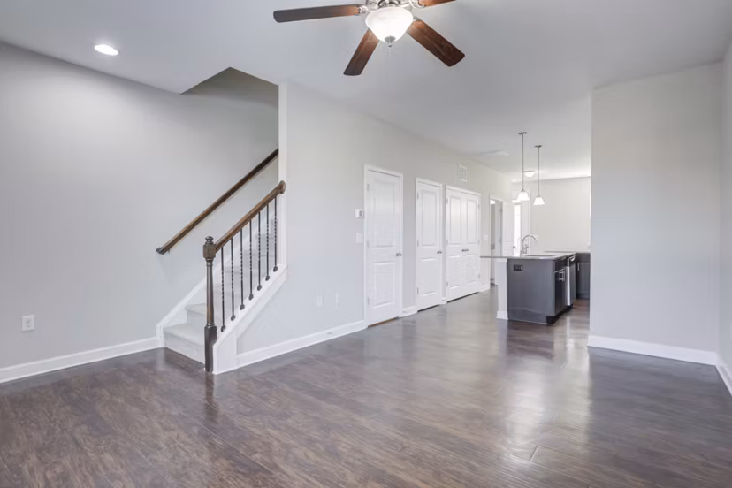 Spacious kitchen with modern appliances in Charleston Row Townhomes