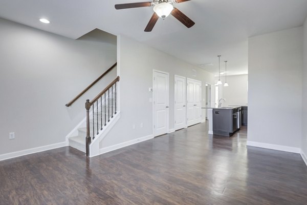 Spacious kitchen with modern appliances in Charleston Row Townhomes