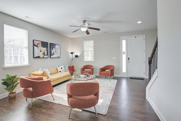 living room at Charleston Row Townhomes