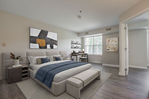 bedroom at The Spoke at Tyvola Station Apartments