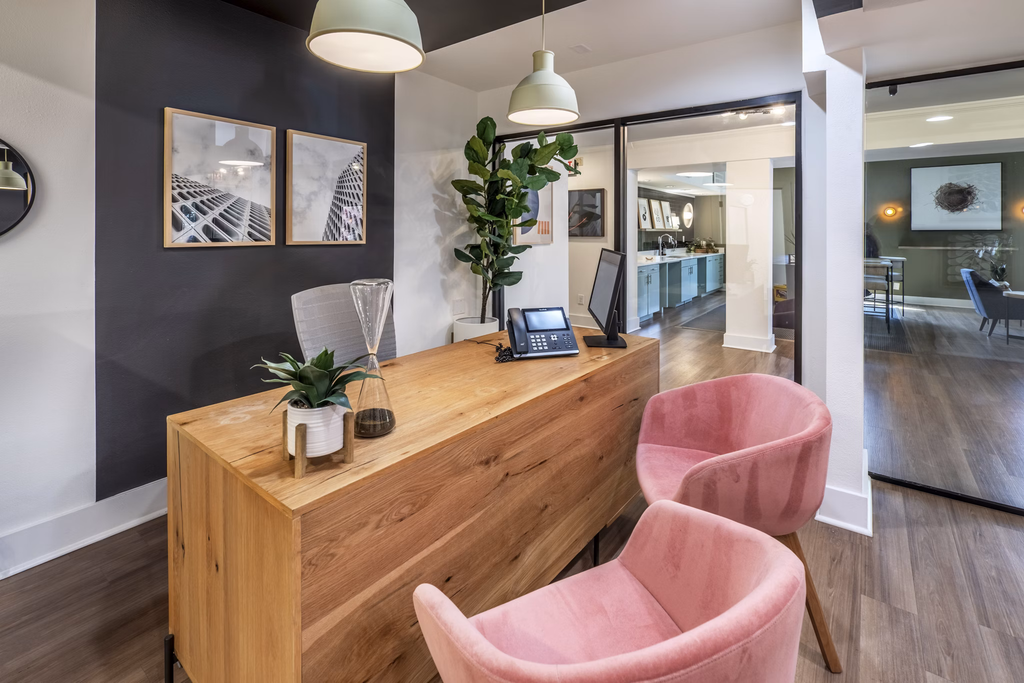clubhouse at The Spoke at Tyvola Station Apartments
