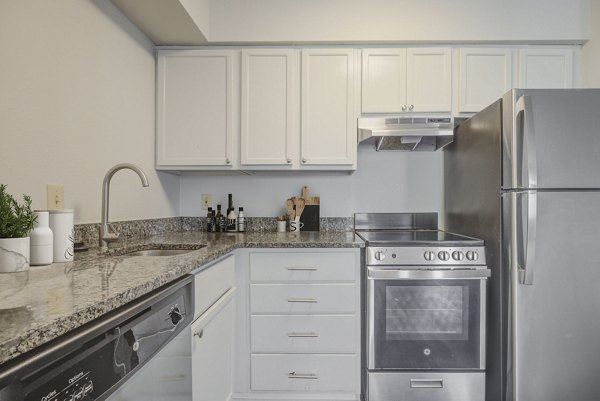 kitchen at The Spoke at Tyvola Station Apartments