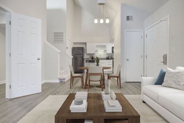 living room at The Spoke at Tyvola Station Apartments