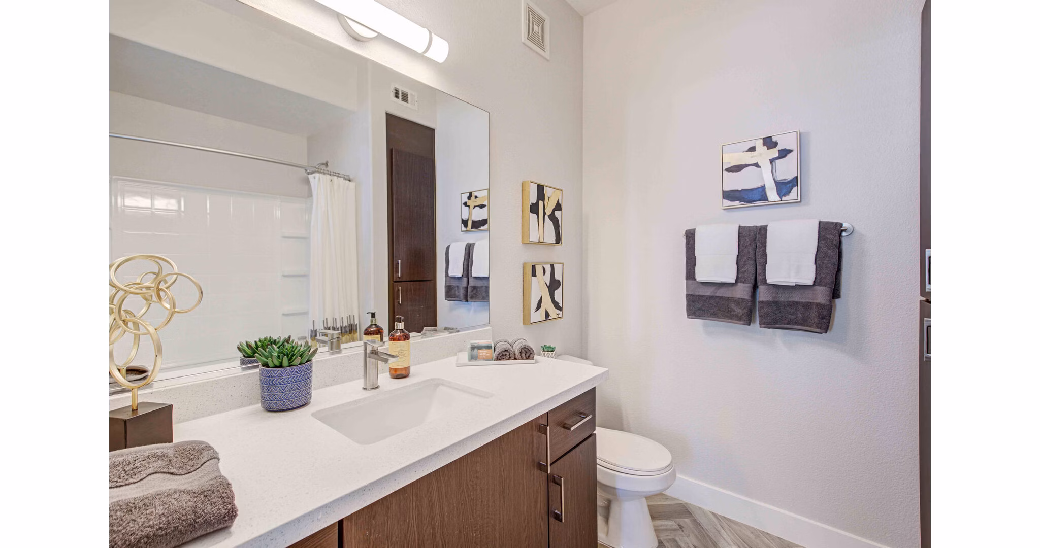 Modern bathroom with sleek fixtures at Citron Apartments offering luxurious living