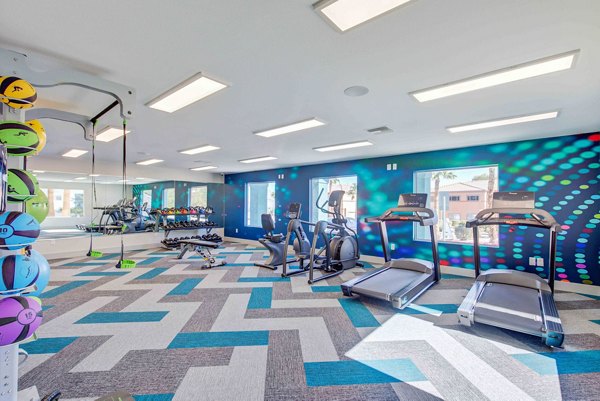 Modern fitness center with top-of-the-line equipment at Citron Apartments, offering luxury amenities for an active lifestyle
