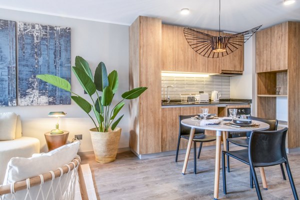 dining room/kitchen at Somma Ines de Suarez Apartments