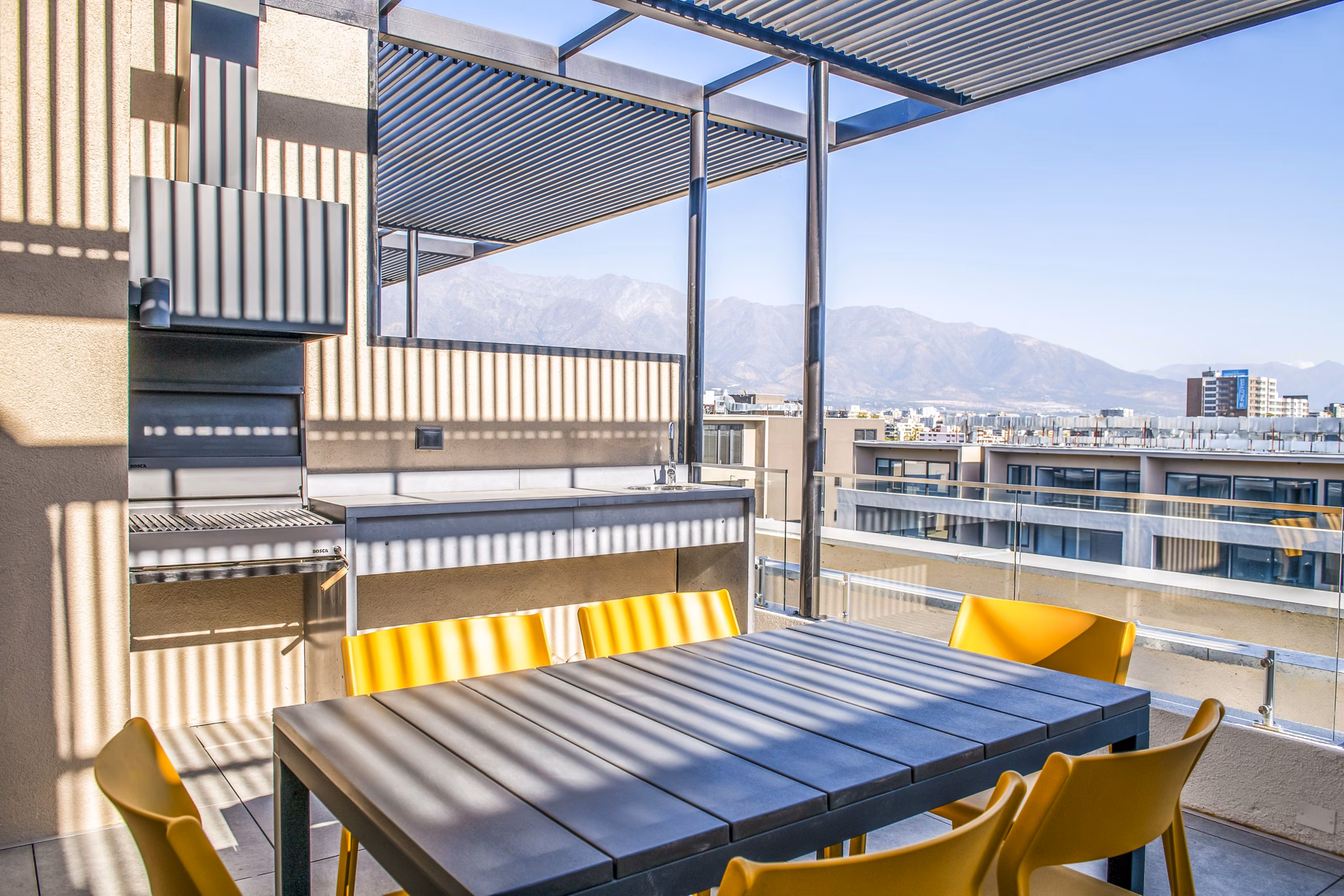grill area/patio/balcony at Somma Ines de Suarez Apartments