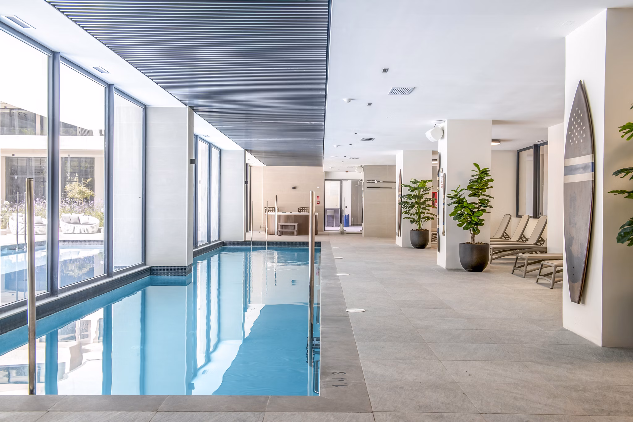 indoor pool at Somma Ines de Suarez Apartments