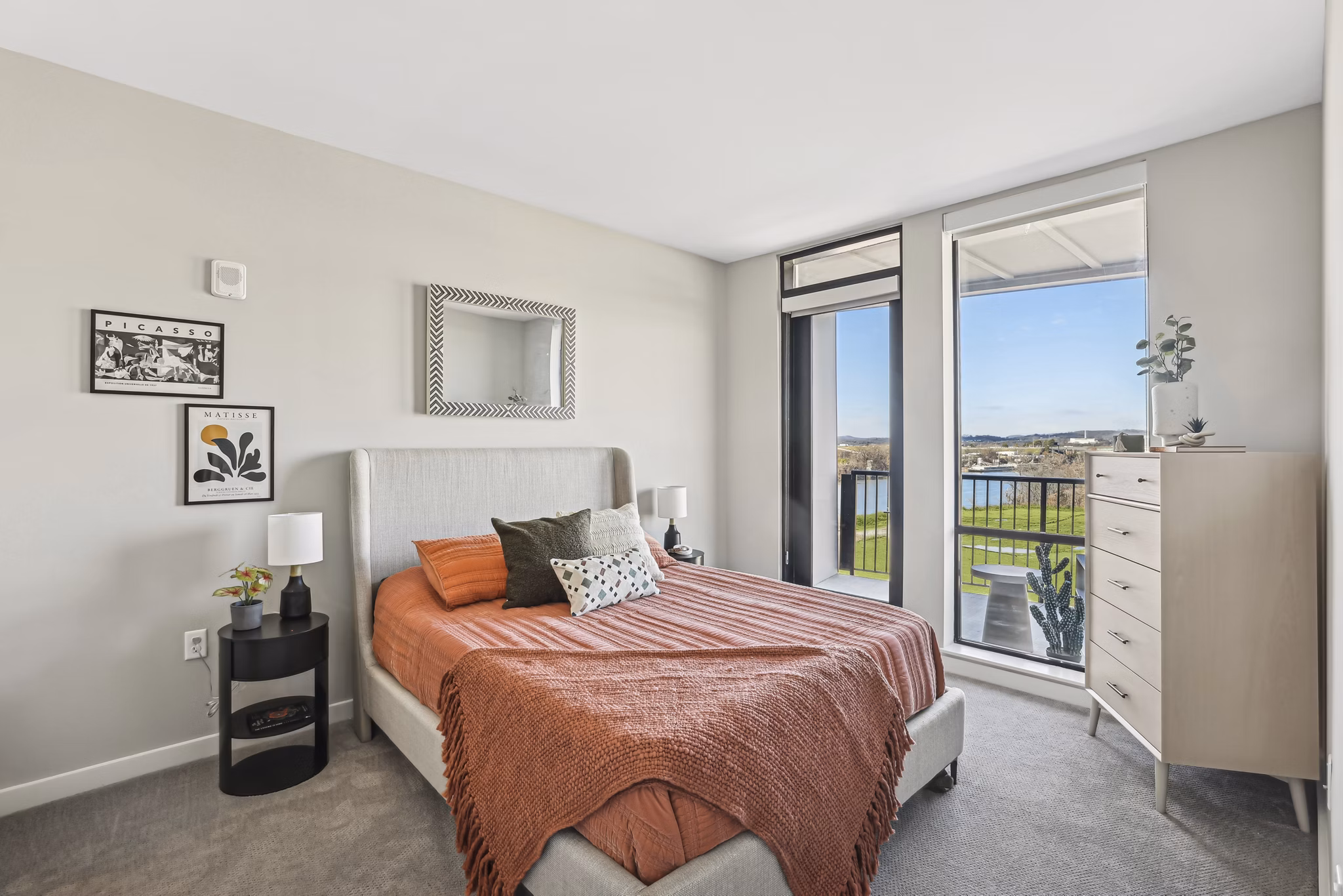 bedroom at Oxbow Apartments